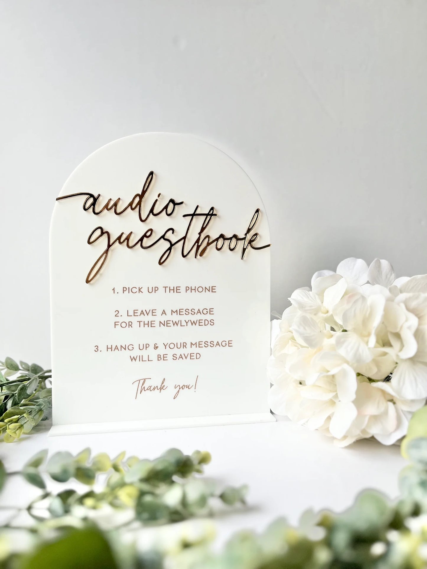 Audio Guestbook - 3D Table Sign