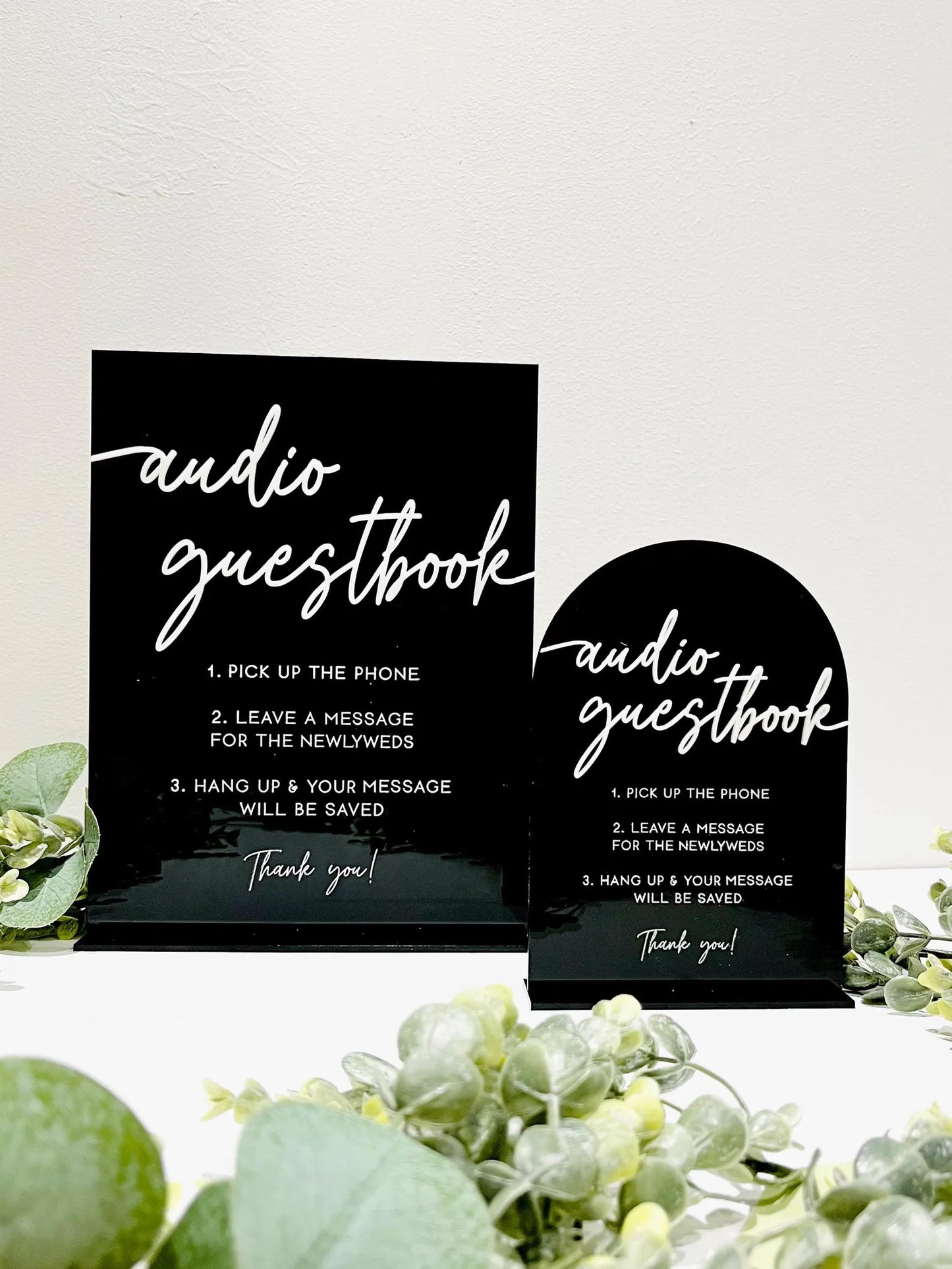 Audio Guestbook - 3D Table Sign