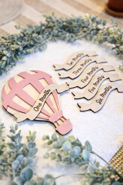 Baby Milestones Hot Air Balloon - Banner