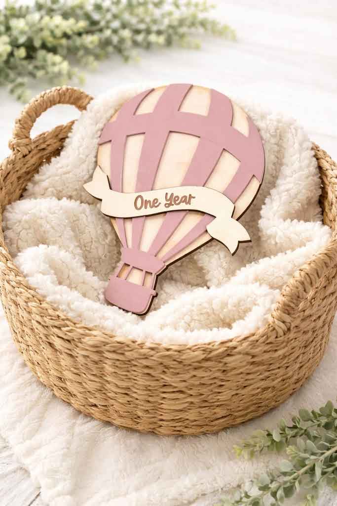 Baby Milestones Hot Air Balloon - Banner