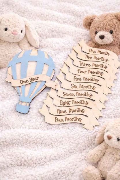 Baby Milestones Hot Air Balloon - Banner