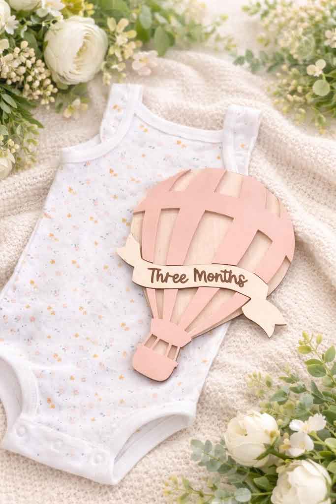 Baby Milestones Hot Air Balloon - Banner