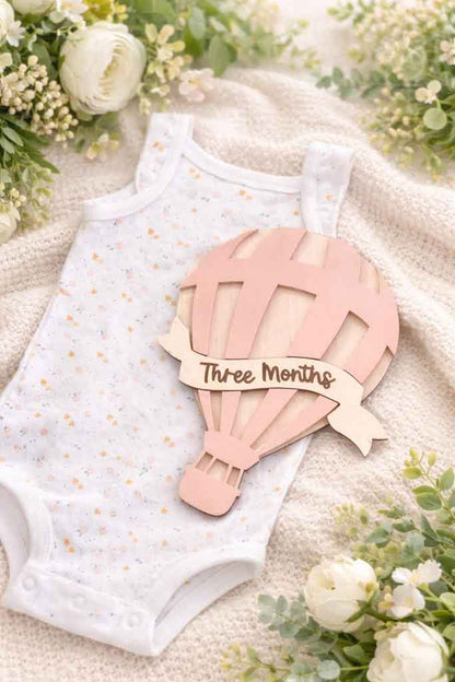 Baby Milestones Hot Air Balloon - Banner