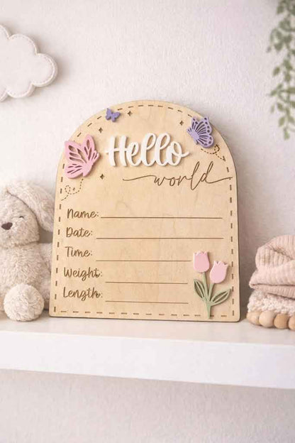 Hello World Birth Stats - Butterflies
