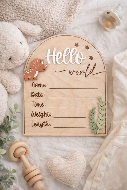 Hello World Birth Stats - Dinosaur