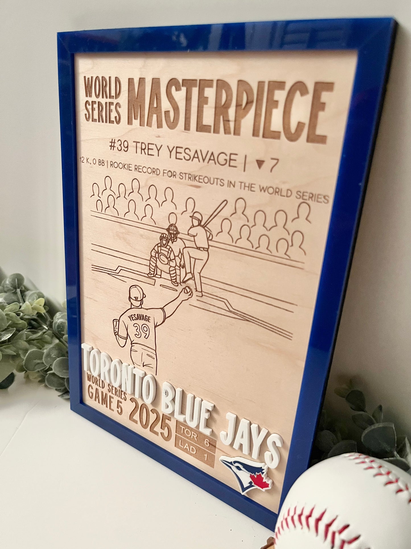 Toronto Blue Jays 2025 World Series Plaque - Game 5