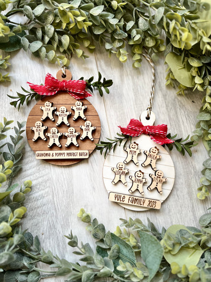 Family Ornament - Gingerbread Cookie Board