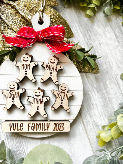 Family Ornament - Gingerbread Cookie Board