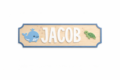 Name Plate - Ocean Theme