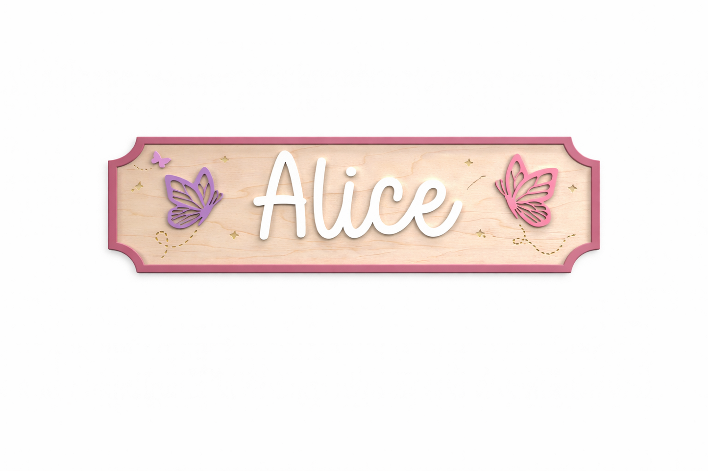 Name Plate - Butterfly Theme