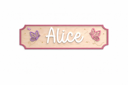 Name Plate - Butterfly Theme