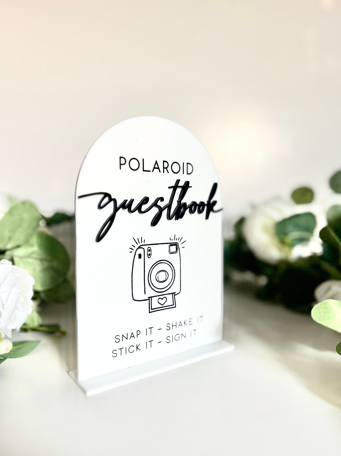 Polaroid Guestbook - 3D Table Sign