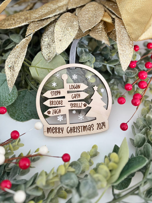 Family Ornament - Bauble North Pole