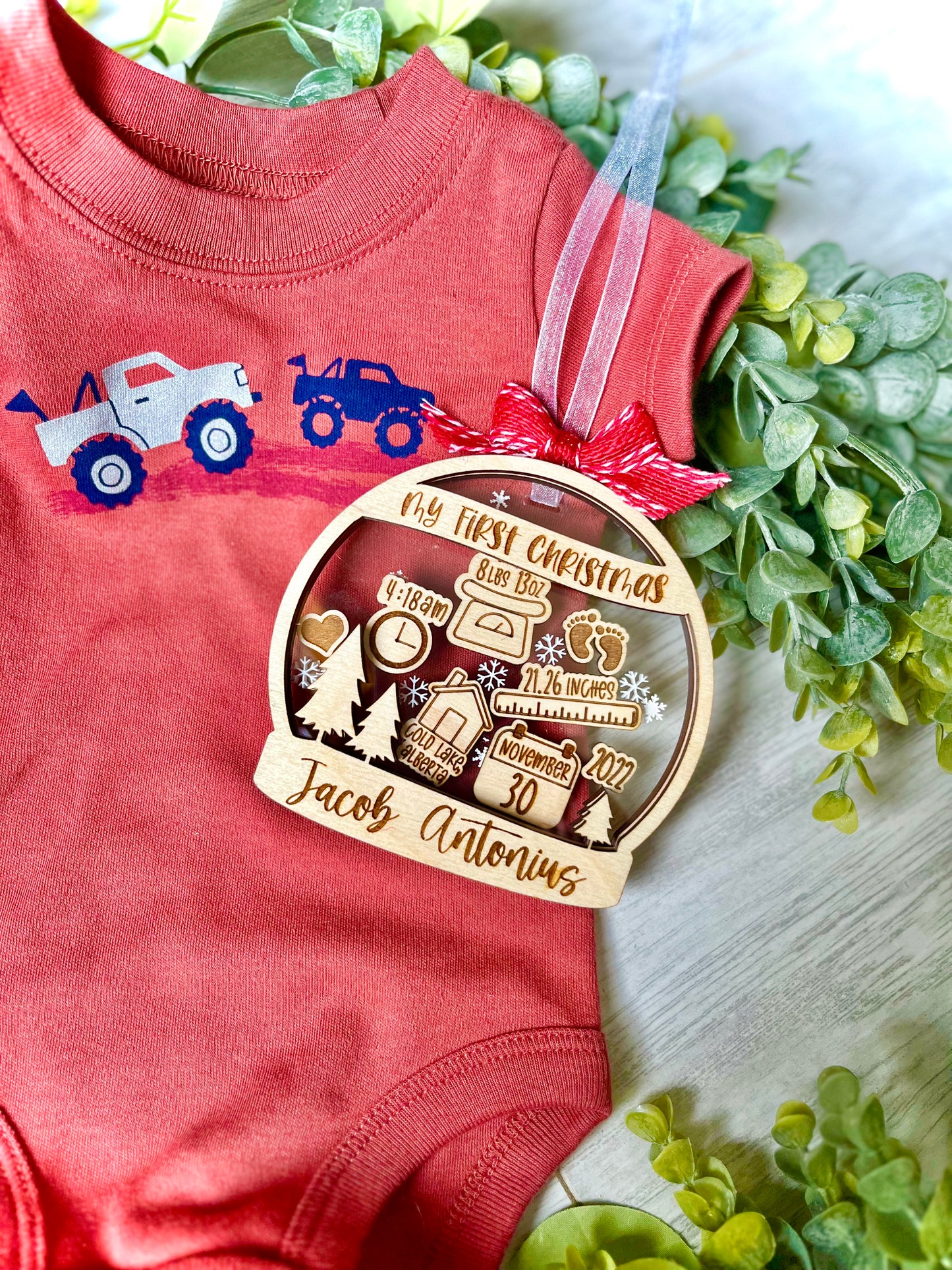 Baby Shaker Ornament - Snow Globe