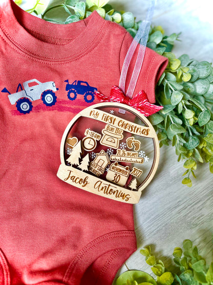 Baby Shaker Ornament - Snow Globe