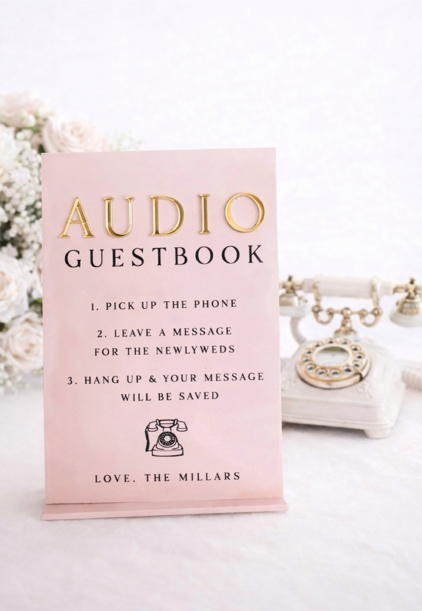 Audio Guestbook - 3D Table Sign