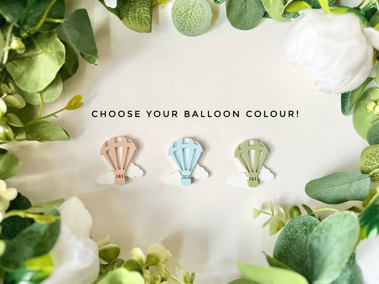 He's Here (Hot Air Balloon) - Plaque