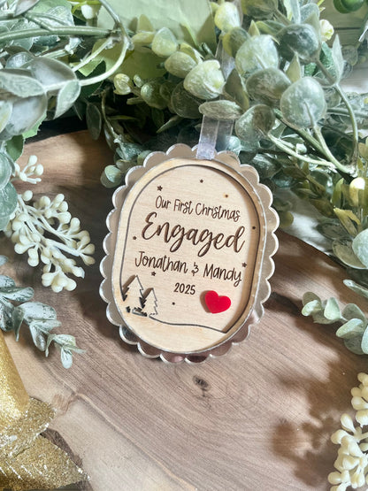 Our First Christmas Engaged Ornament