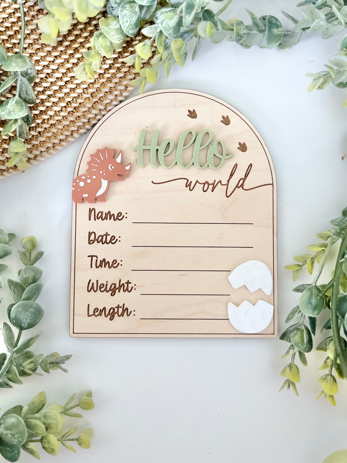 Hello World Birth Stats - Dinosaur