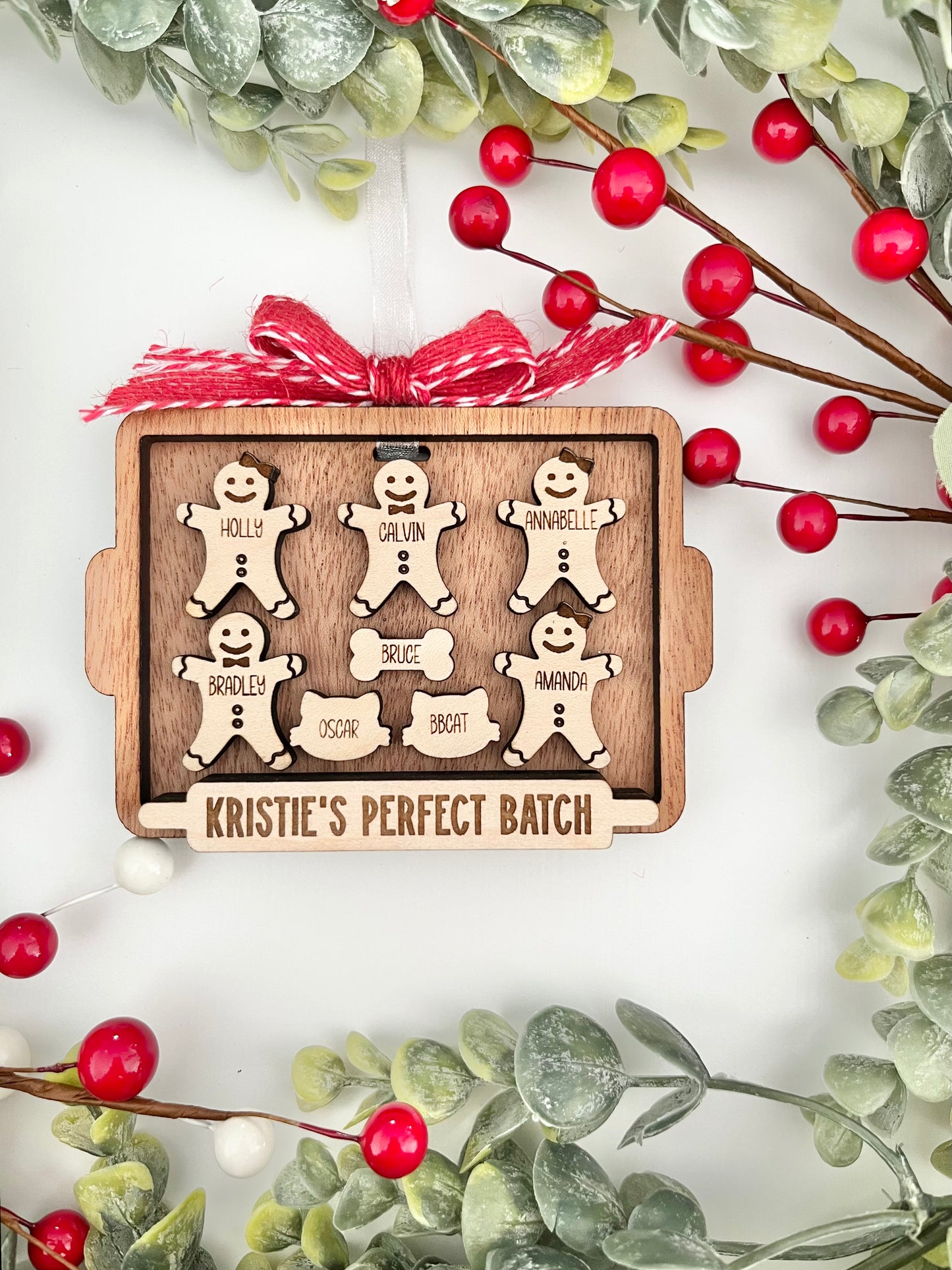 Family Ornament - Gingerbread Cookie Board