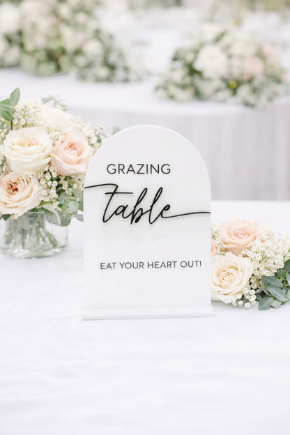 Grazing Table - 3D Table Sign