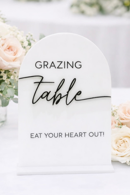 Grazing Table - 3D Table Sign