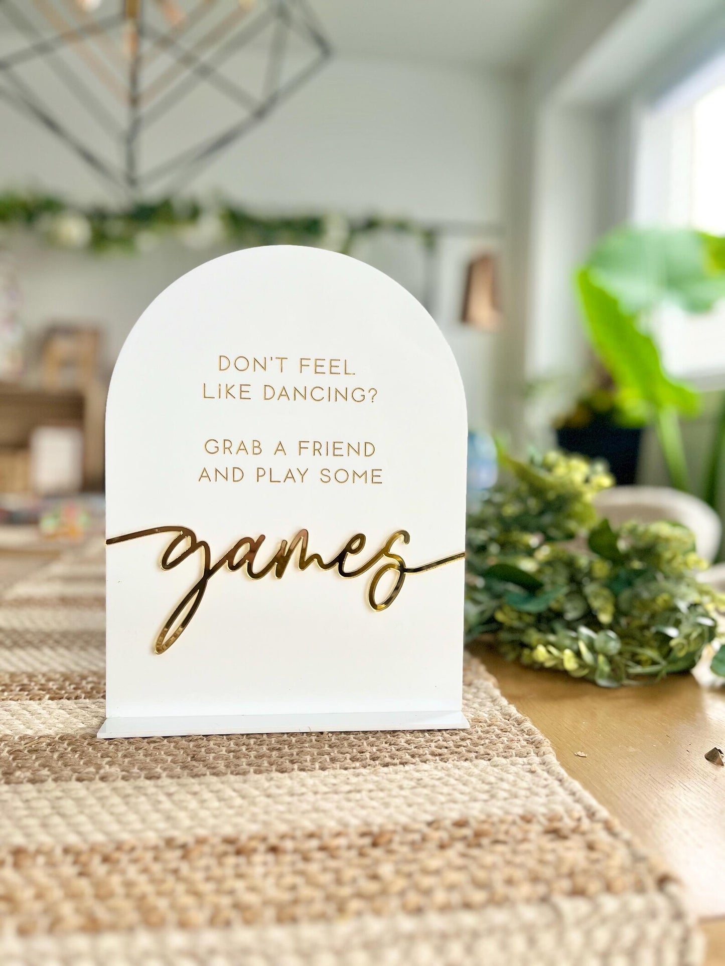 Don't Feel Like Dancing? Play Some Games - 3D Table Sign