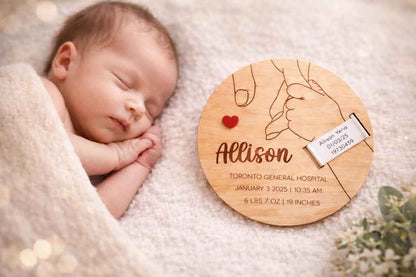 Hospital Bracelet Holder with Custom Engravings - Plaque