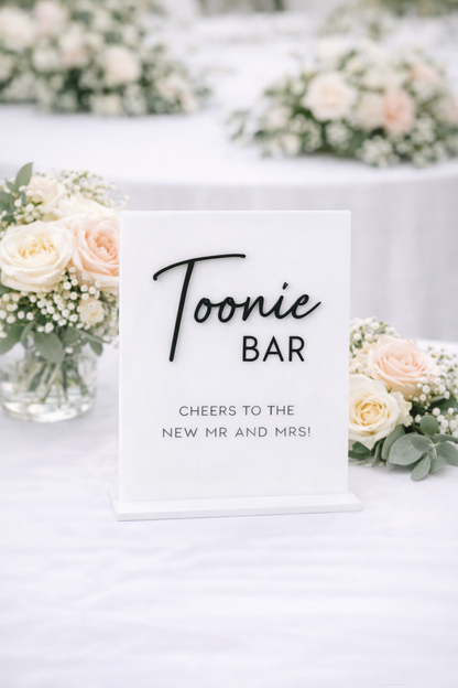 Toonie Bar - 3D Table Sign