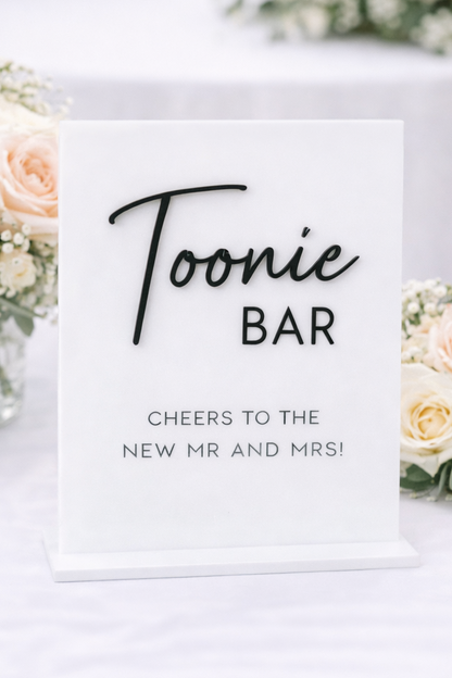 Toonie Bar - 3D Table Sign