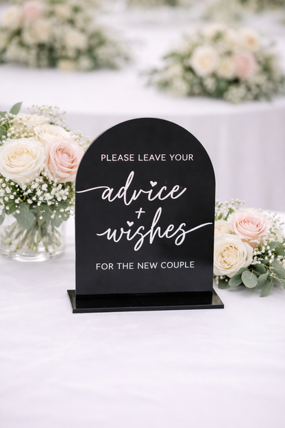 Advice and Wishes - 3D Table Sign