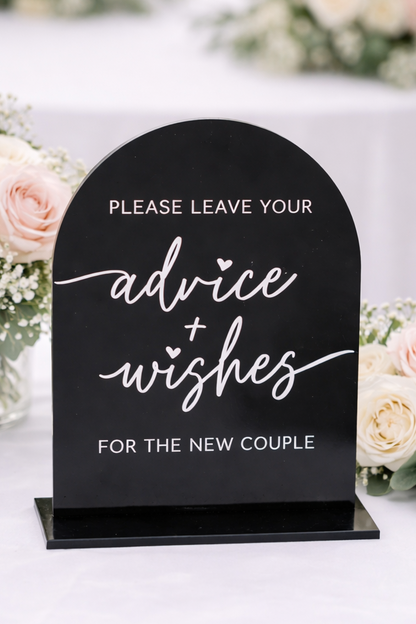 Advice and Wishes - 3D Table Sign