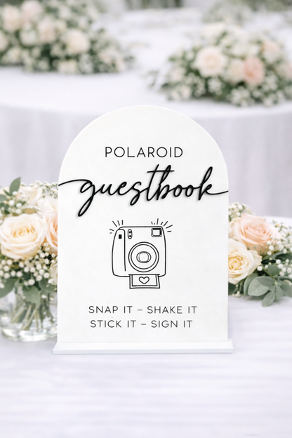 Polaroid Guestbook - 3D Table Sign