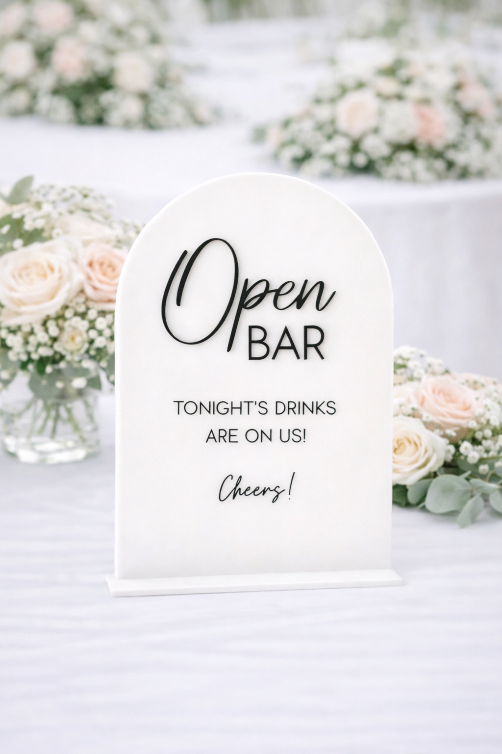 Open Bar - 3D Table Sign