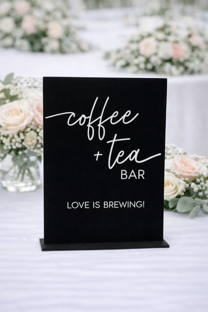Coffee and Tea - 3D Table Sign