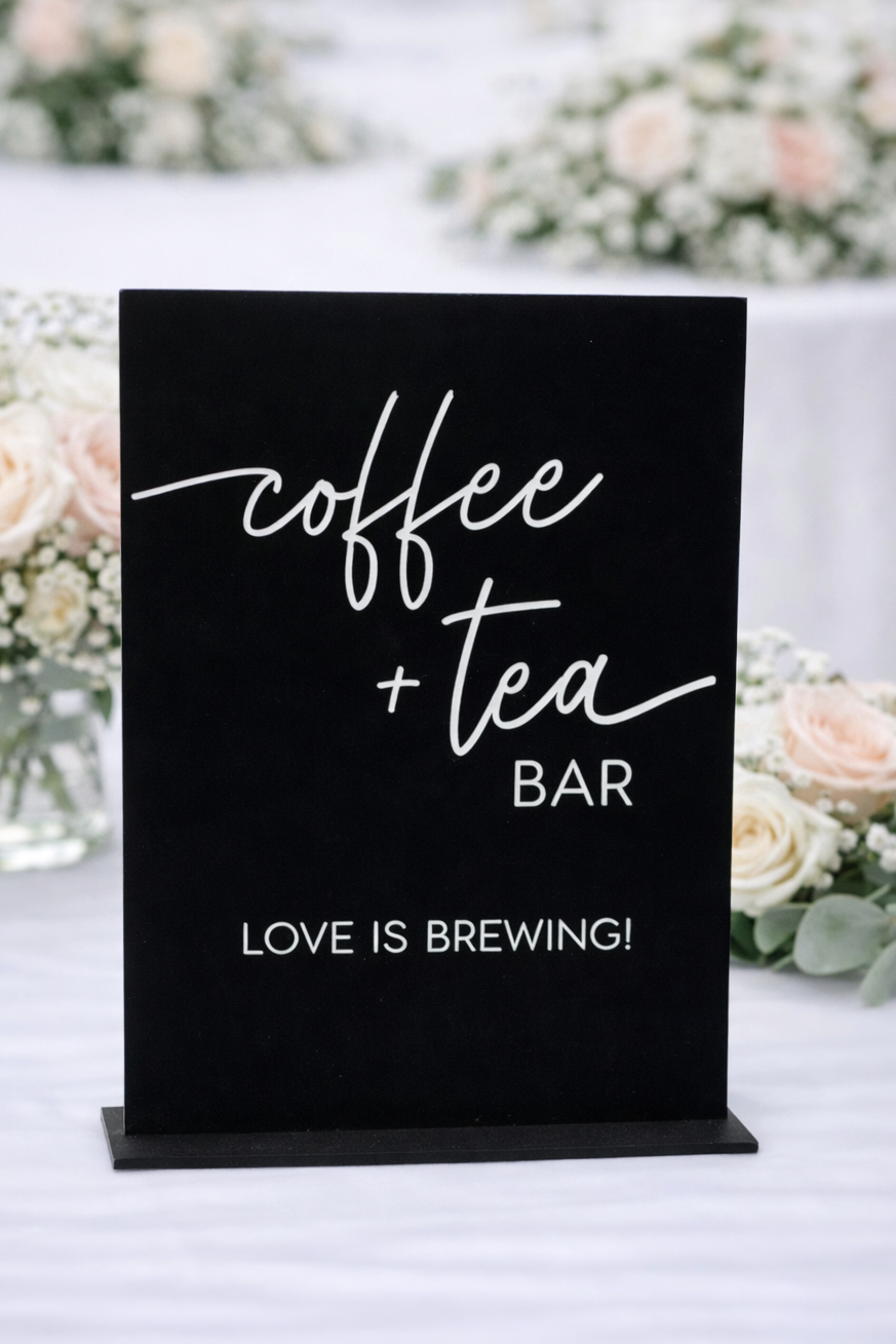 Coffee and Tea - 3D Table Sign