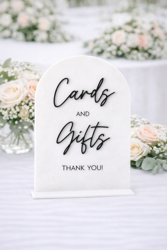Cards and Gifts - 3D Table Sign