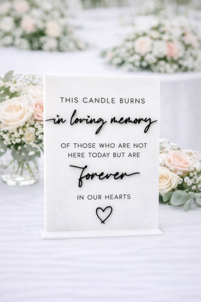 In Loving Memory - 3D Table Sign