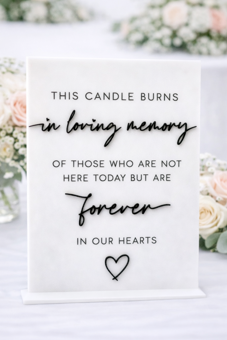 In Loving Memory - 3D Table Sign