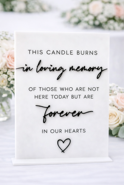 In Loving Memory - 3D Table Sign