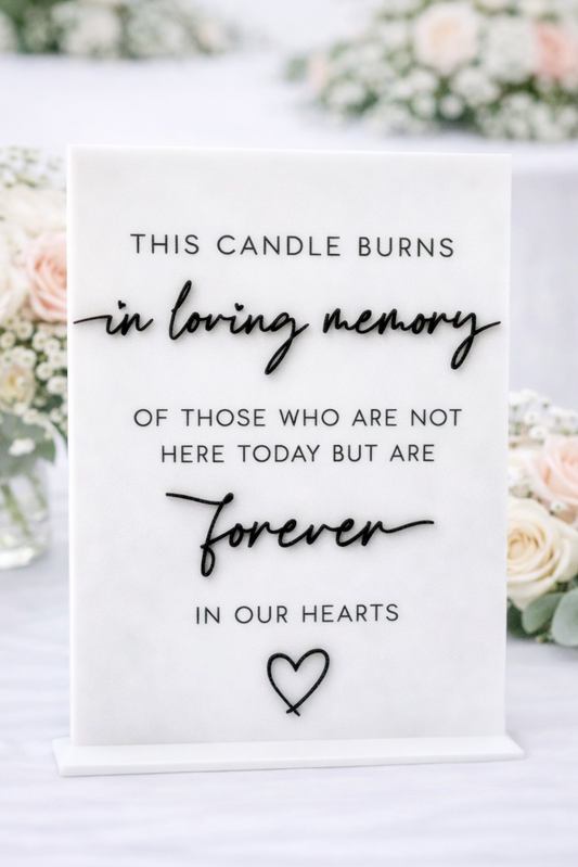 In Loving Memory - 3D Table Sign