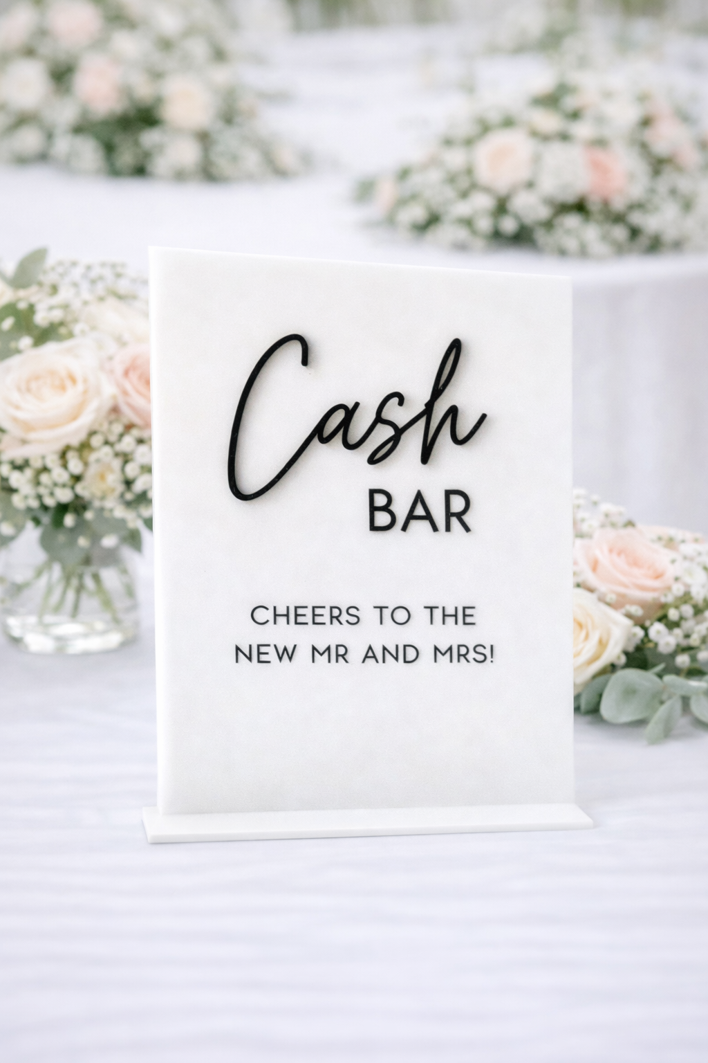 Cash Bar - 3D Table Sign