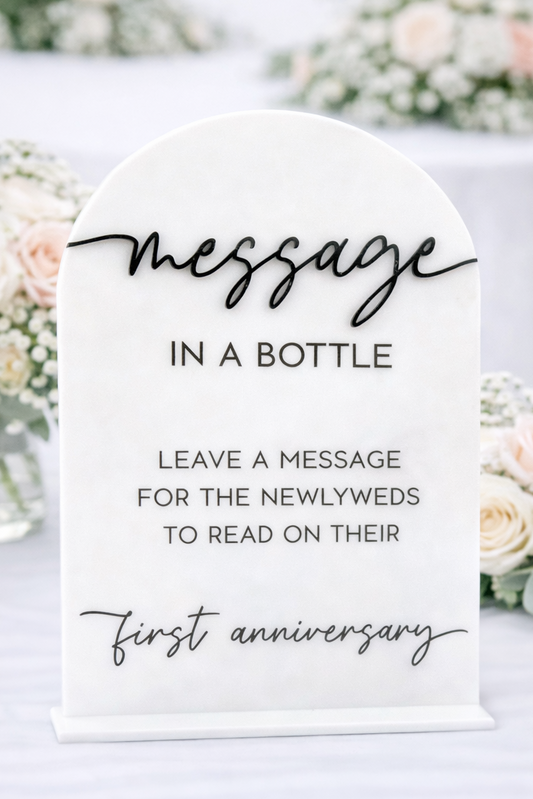 Message In A Bottle - 3D Table Sign