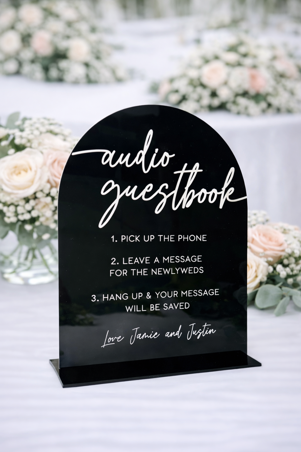 Audio Guestbook - 3D Table Sign