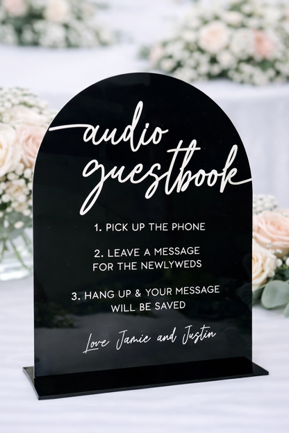 Audio Guestbook - 3D Table Sign