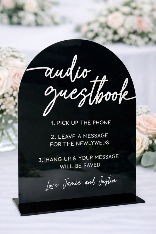 Audio Guestbook - 3D Table Sign