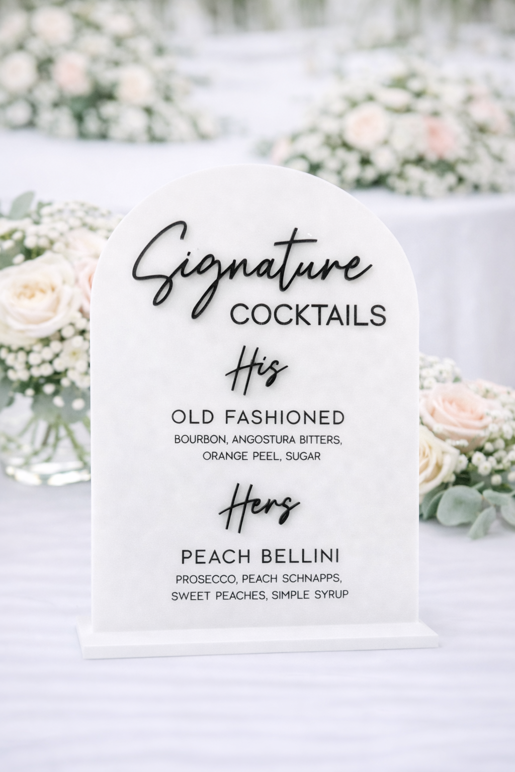 Signature Drinks Menu - 3D Bar Sign