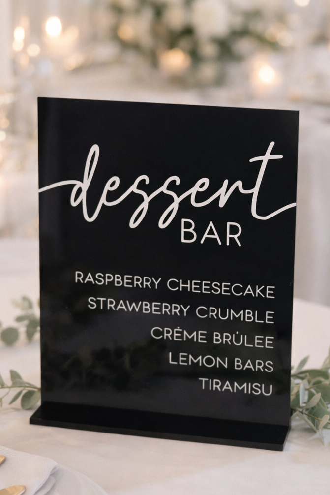 Dessert Bar - 3D Table Sign