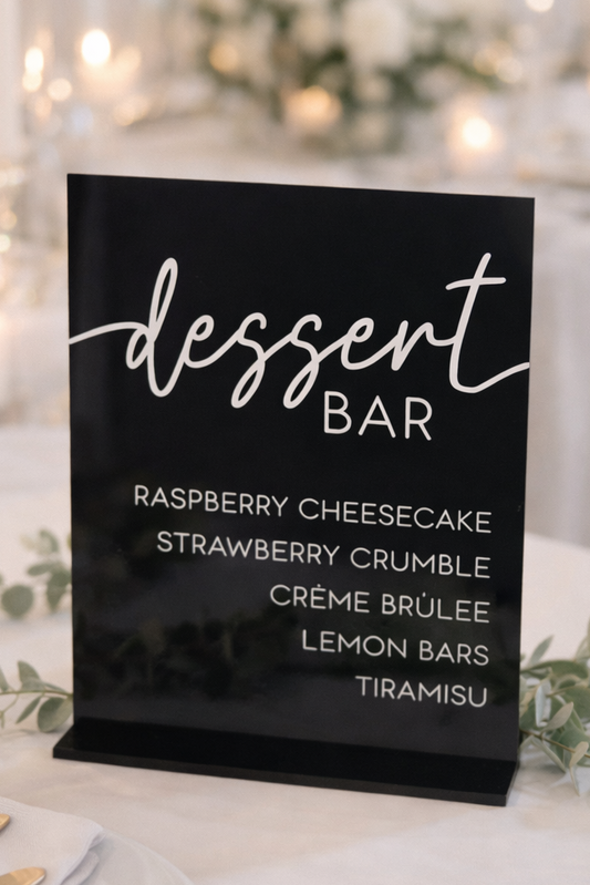 Dessert Bar - 3D Table Sign