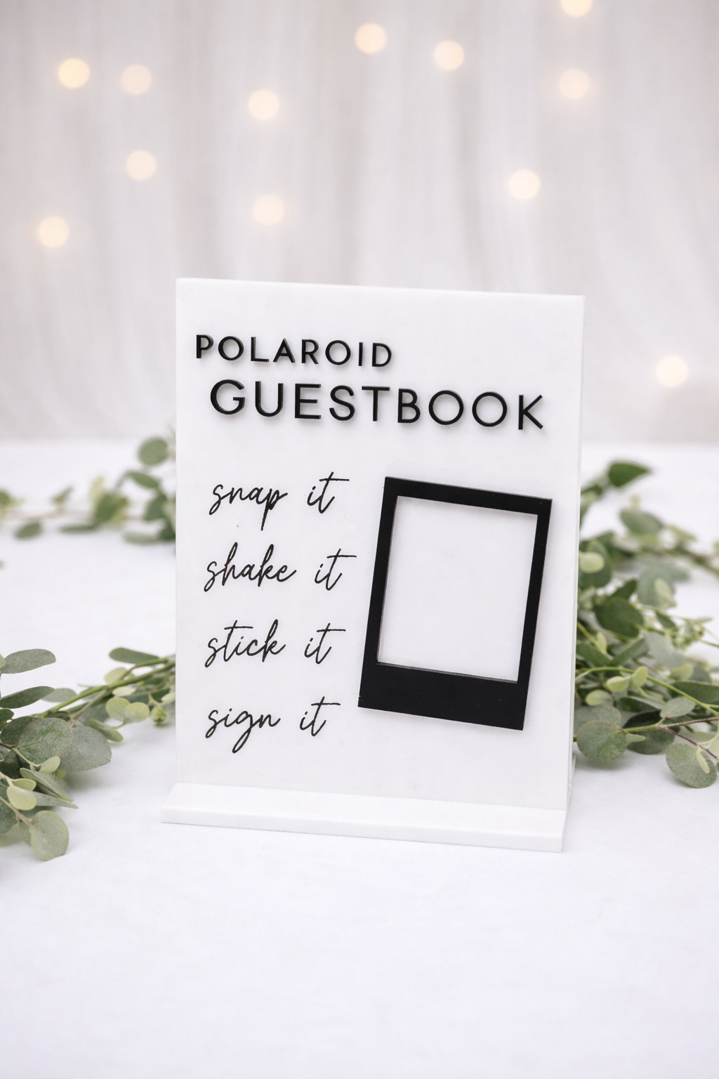 Polaroid Guestbook - 3D Table Sign